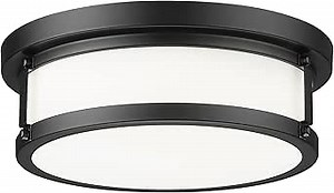 kudos LED Ceiling Light, 12 Inch Black Flush Mount Ceiling Light Fixture, 12W/1200lm Light Fixtures Ceiling Mount, 3000K/4000K/6000K Adjustbale, KDCL03-BK