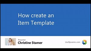 How create an Item Template