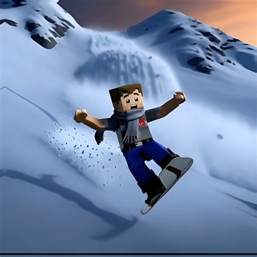 Minecraft SNOWBOARD!! ‪@AnimeCraft-12‬ # #minecraft #shorts