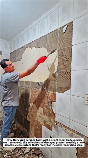 Heavy-Duty Wall Scraper Tools Remove Tile Adhesive for Smooth Wall Preparation
