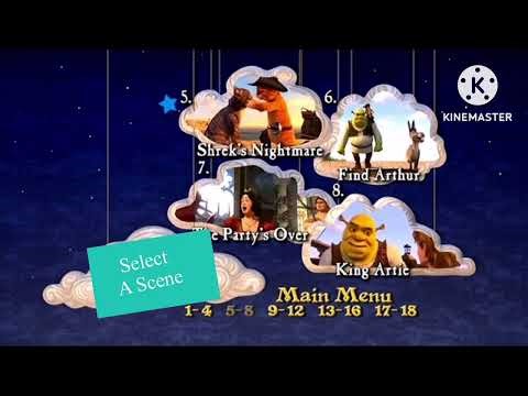New Line Cinema Shrek The Third DVD Menu Walkthrough (2007)