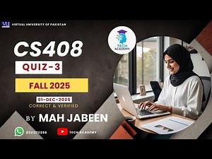 CS408 Quiz 3 Solution Fall 2025 |💯% Correct| Human Computer Interaction |Finalterm|VU| By Mah Jabeen