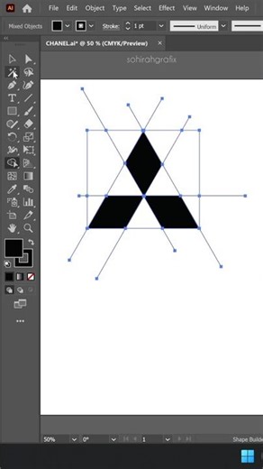 Mitsubishi Logo adobe illustrator #adobeillustrator #logo
