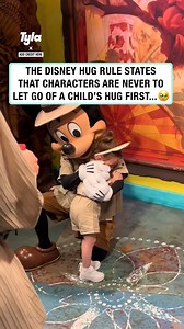The Disney hug rule states that charcters are never to let go of a child's hug first 🤗 😭 | Tyla