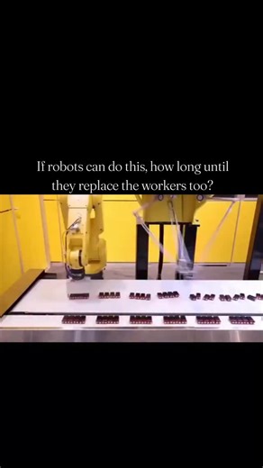 Exploo Tech on Instagram: "Two industrial robots are shown working together on an automated assembly line to sort and arrange batteries with high speed and precision. The Delta robot and the Fanuc LR Mate 200iD are programmed to grab items in coordinated sequences, allowing them to perform repetitive tasks continuously without pauses. Follow @explootech for more behind-the-scenes technology from the real robot revolution. Source: Fanuc Automation"