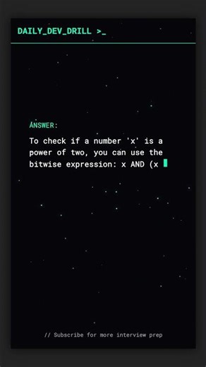 Is it a Power of Two? The 1-bit Hack 🧠