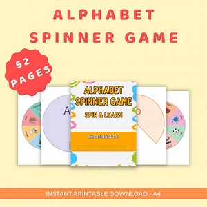 Alphabet Spinner Game: ABC Recognition & Phonics Practice (PDF Download, 52 Pages) - Etsy Australia