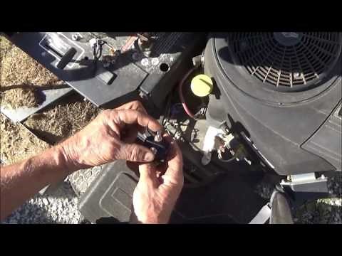 Lawn mower starter clicks but won't start, change solenoid