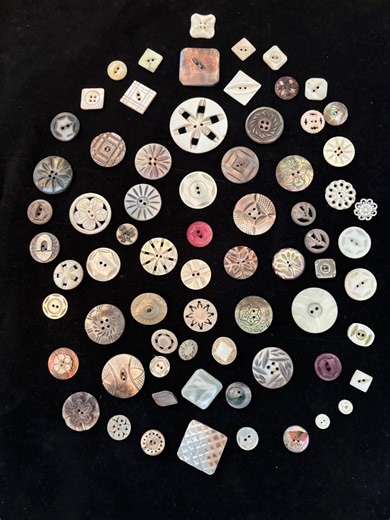 Over 60 Antique Mother of Pearl Buttons - Good Variety of Shapes and Sizes - Etsy