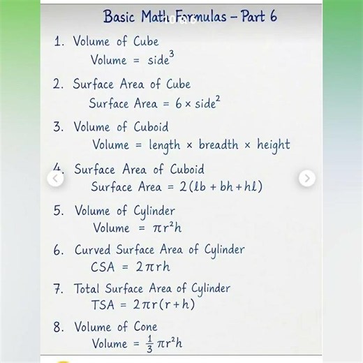 #Basic Math Formula