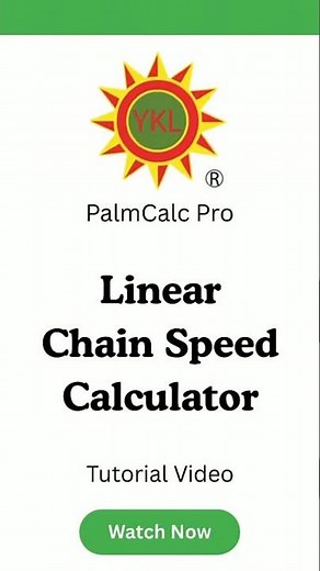 Linear Chain Speed Calculator | PalmCalc Pro App Guide