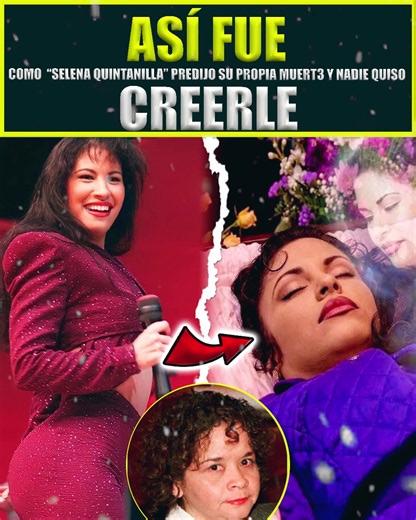 🔥¡Así fue como Selena Quintanilla predijo su propia MU3RT3 y nadie quiso creerle! 💔😱#Mexico #EEUU #selenaquintanilla #musica #historia