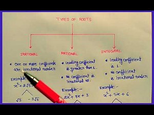 Class-9,Chapter-2, Types of roots, (Part-21)