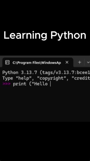 Learning python (Hello world test) #coding