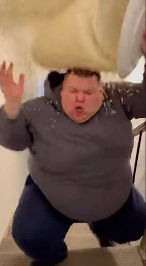FAT man FALLS Down the Stairs 😳💥