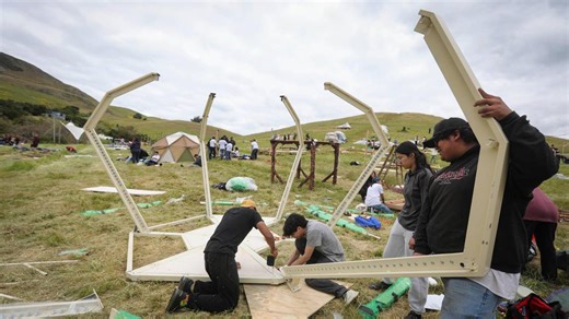Cal Poly canyon transformed into construction site. See student ‘rite of passage’