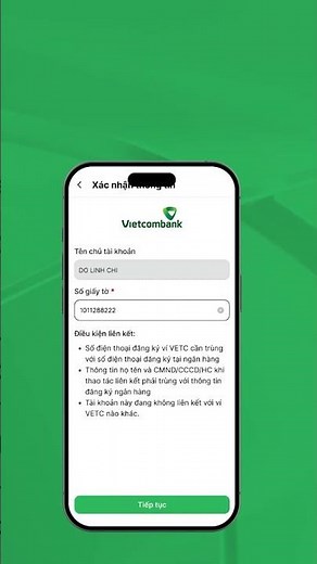 Hướng dẫn liên kết ngân hàng Vietcombank với Tài khoản VETC