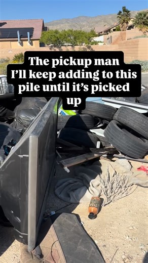 Andres Marquez on Instagram: "Driving around town loading up debris and back to the staging point. I reported it last week but as long as it’s here I have to keep an eye on it and I’ll keep on adding. This is on Rochelle road and Maui in desert hot springs. #coachellavalley #desert #supportyourcommunity #california #deserthotsprings"