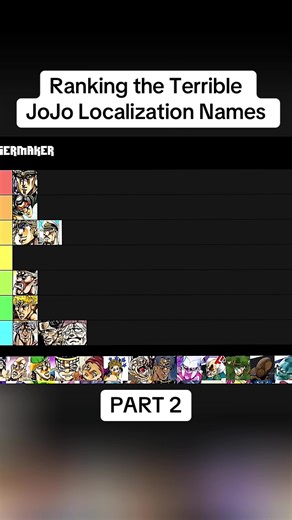 Ranking the Terrible JoJo Localization Names - PART 2 #ranking #terrible #jojo #localization #fyp