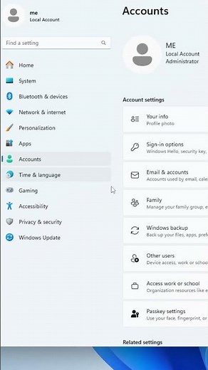 Windows 11 - Delete a local account