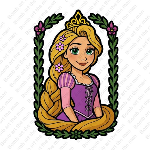 Princess Rapunzel Clipart, Rapunzel Png, Tangled Clipart, Transparent Design - Etsy