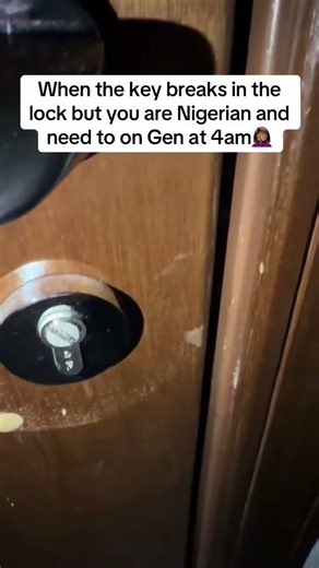 Key broke in door! Watch me open the door without removing key😂#fyp #lifehacks #ytshorts #nigeria