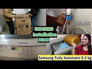 Samsung Fully Automatic Top load Washing Machine Grey🌸Unboxing, Installation, Demo🌸Budget Friendly