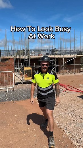9.3K views · 1.3K reactions | How to look busy at work. Learn the tricks of the trade to always look busy and off your feet… when you’re really not!  #constructionlife #construction #trade #bluecollar #tradesmen #apprentice #builder #work #worklife #workhumor #humor #skit #reel #reels | Benchin' Bricky | Facebook