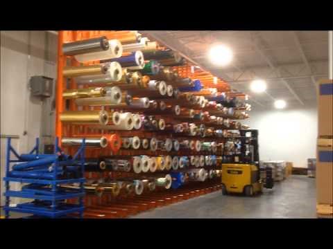 Heavy-Duty Cantilever Storage Rack System Used for Storing Large Paper Rolls
