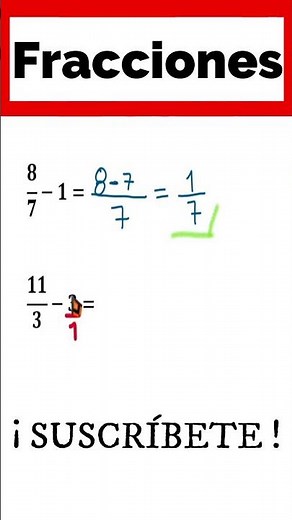 ✅👉Resta de una Fracciones y un Numero Entero