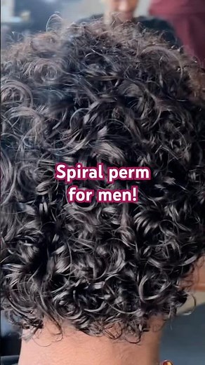 Check this amazing spiral perm for men!