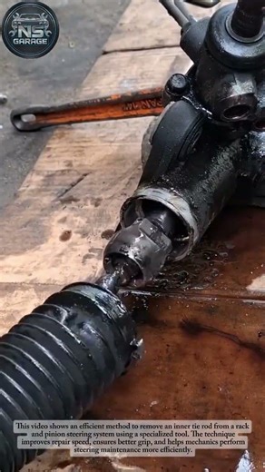 Rack and Pinion Inner Tie Rod Removal | Smart Mechanic Tool Trick#mechanic #shorts #usa