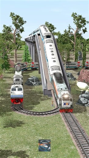 Lagi-lagi Harus Mengalah #train #viral #keretaapi #automobile #railway #roblox #kereta #viral #fyp