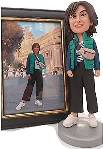Novela Custom Bobbleheads Figures Personalized from Picture for Adult; Fully Handmade Customized Sculpture Bobble Head Figurine Doll Base on Photo Fun&Unique Gift on Birthday