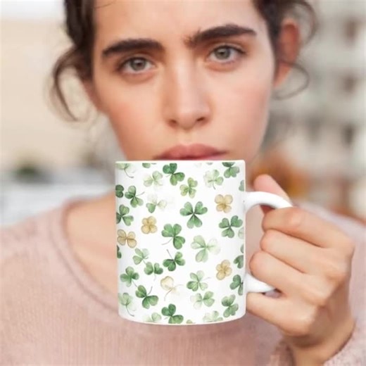 Watercolor Shamrock Seamless Pattern: Emerald Luck (digital Download) - Etsy