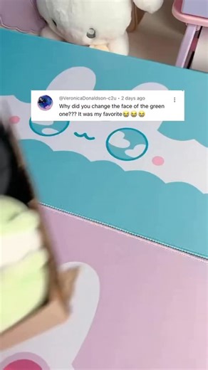 The REAL REASON I changed green’s face 🍵 preorders open 10/31 at 7PM EST 🐰#kawaiiplush #bagcharm | Pwuffy