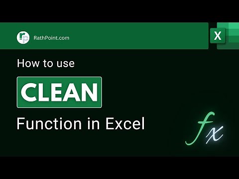 How to use CLEAN Function in Excel