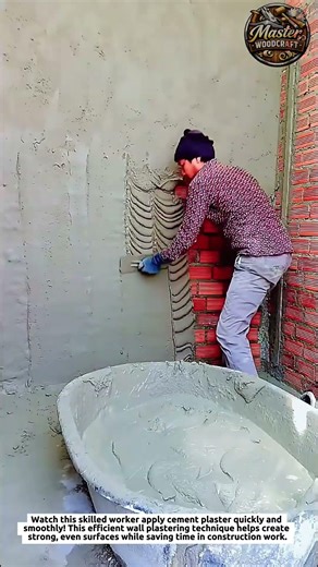 Fast Wall Plastering Technique | Professional Cement Wall Finishing