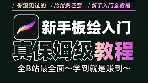 【ipad画画】从0开始的超细保姆级ipad绘画教程，全新视角讲解，真的好用！零基础学画画少走99%弯路 procreate教程/ipad画画/ipad绘画教程