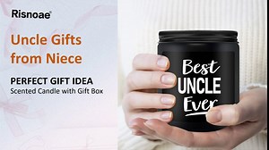 Gifts for Uncle - Best Uncle Ever Candle - Uncle Gifts from Niece Nephew - Christmas Gifts for Uncle - Fathers Day Gift for Uncle - Best Uncle Birthday Gifts