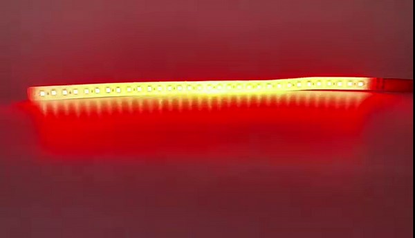 12V 60cm 23.62''Knight Rider Flash Scanner Neon Led Waterproof Cuttable Decorative Atmosphere Strip Light for Car Scooter Bike (60CM, Red)