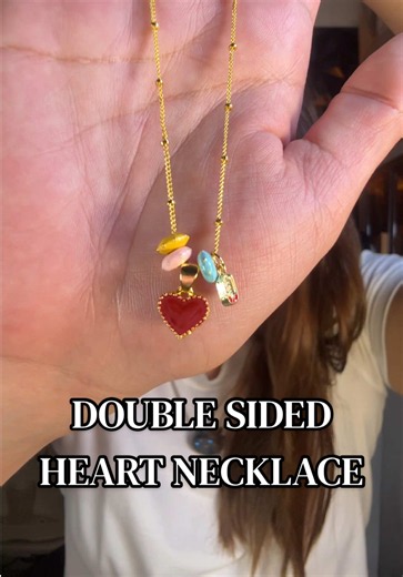 Stylish Double Sided Heart Necklace for Women