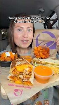 taco bell’s volcano menu is back?! honest review 🌋🌯 #tacobell #newfood #foodreview #fastfood