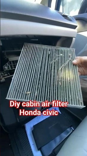 diy honda civic cabin air filter replacement 2011-2015 #civic #filter #diy #shorts