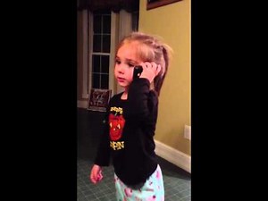 3 year old Talking to Santa Claus on cell phone