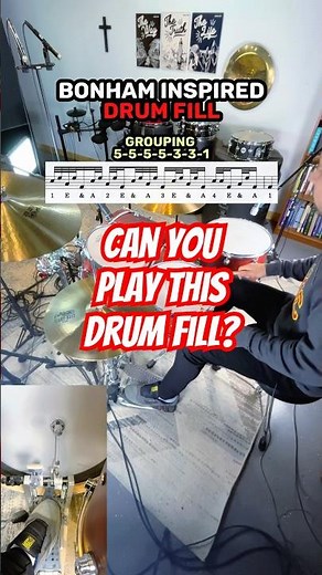 Bonham Inspired Drum Fill! (Drum Lesson) 🥁