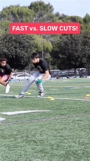 First Down Training on Instagram: "FAST vs. SLOW CUTS!"