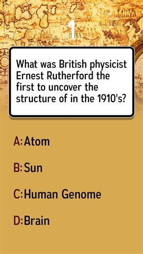 What did Ernest Rutherford first uncover about atomic structure in the 1910s?