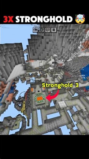 3 Stronghold At Spawn 🤯#minecraft