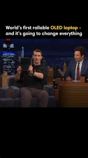 WealthValue | Linus Tech Tips went on Jimmy Fallon to showcase something that barely feels real: a Lenovo laptop with a rollable OLED display. Folded,... | Instagram